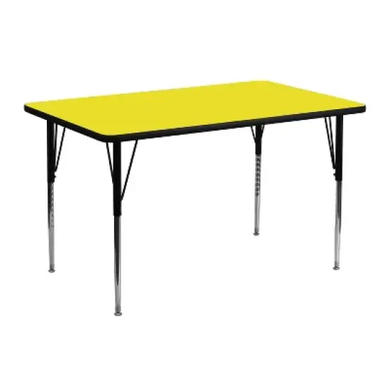 Emma and Oliver 24x48 Rectangle HP Laminate Adjustable Activity Table image {4}