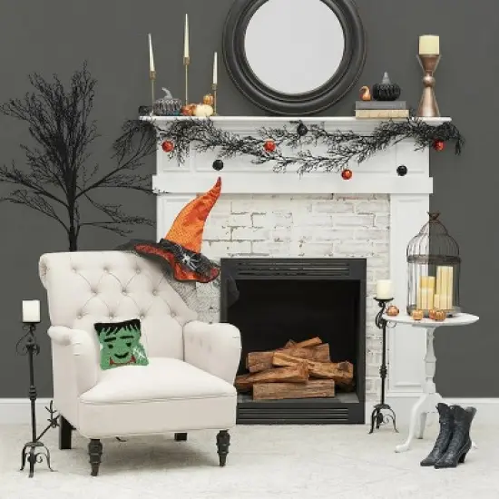 C&F Home 8" x 8" Frankenstein Petite Hooked Halloween Throw Pillow image {2}