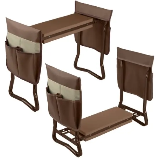 Gardening Kneeling Bench- Foldable Foam Pad Stool for Kneelers- 2 Tool Pouches & Handles image {7}