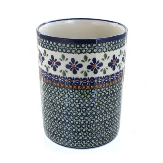Blue Rose Polish Pottery 832 Zaklady Utensil Jar image {12}