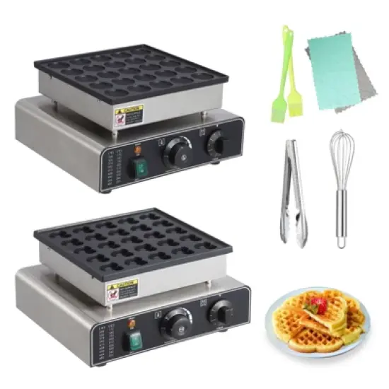 25Pcs Mini Dutch Pancake Maker, Commercial Electric Nonstick Pancake Maker Machine With 1.8" and , Diameter Mini Muffin Maker image {9}