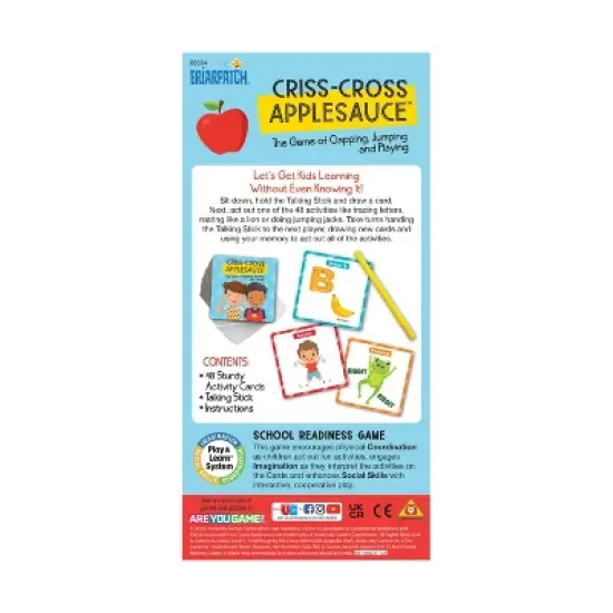 Briarpatch Criss-Cross Applesauce Board Game: Creative Thinking Educational Game for 2-4 Players, Includes Cards & Sticks image {3}