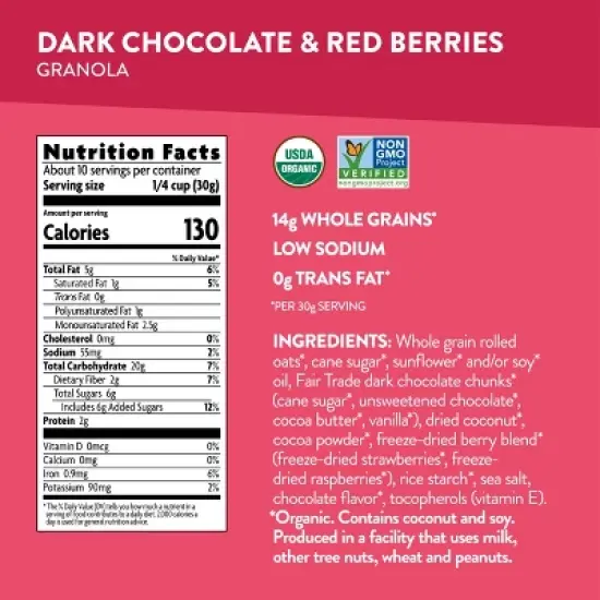 Nature's Path Love Crunch Dark Chocolate & Red Berries Granola image {5}