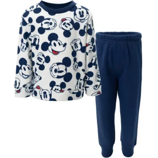 Disney Mickey Mouse Goofy Donald Duck Pluto Fleece Pullover T-Shirt and Pants Toddler image {11}