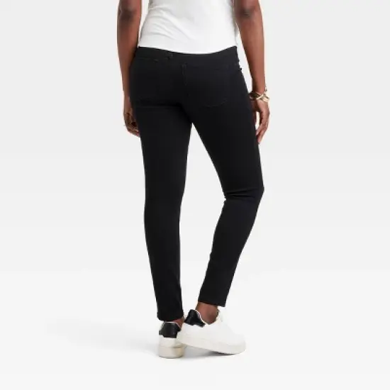 High-Rise Over Belly Skinny Maternity Pants - Isabel Maternity by Ingrid & Isabel&trade; Black image {1}