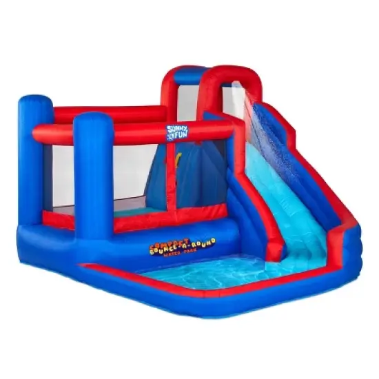 Sunny & Fun Small Inflatable Kids Backyard Water Slide Park image {7}
