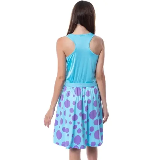 Disney Monsters Inc Womens Sulley Pajamas Nightgown Costume Dress Blue image {3}