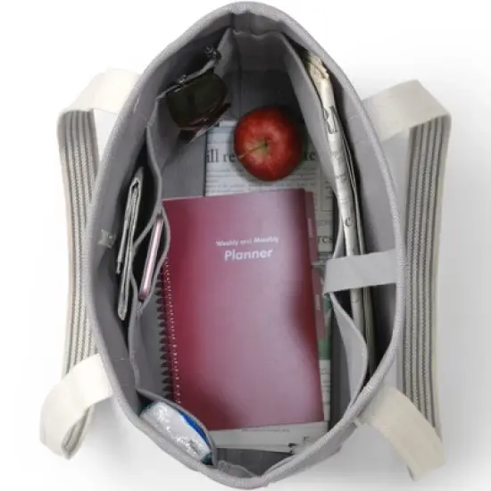 Lands' End Open Top Long Handle Canvas Tote Bag image {1}