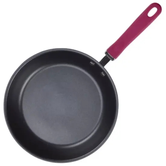 Rachael Ray Create Delicious 11pc Hard Anodized Nonstick Cookware Set Burgundy Handles image {2}