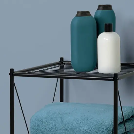 3 Shelf Floor Stand Matte Black - Zenna Home image {3}