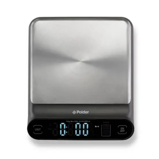 Polder 22lb Dry Kitchen Digital Scale and Silicone Cover Aqua image {3}
