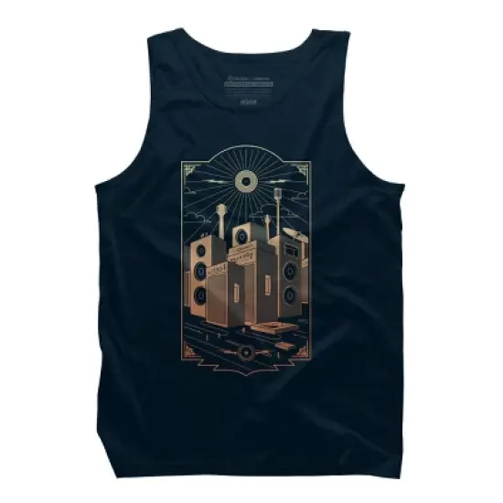 Men's Design By Humans Sound City By Gammaray85 Tank Top image {6}