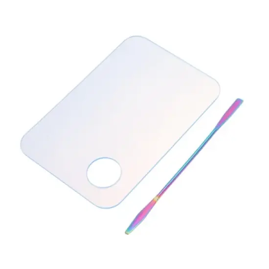 Unique Bargains Portable Square Nail Art Palette Multicolor 1 Set image {6}