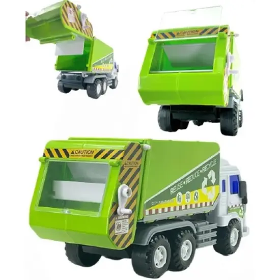 Big Daddy Friction Powered Garbage / Recycling Truck with Sand & Dirt Dumping Action image {3}