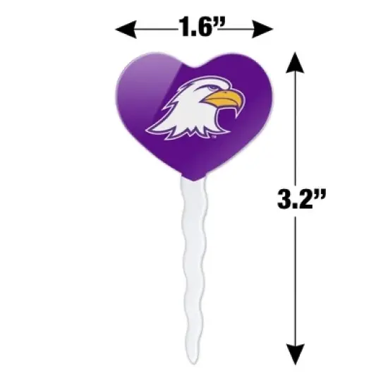 Ashland University Primary Logo Heart Love Cupcake Picks Toppers Decoration Set of 6 image {5}
