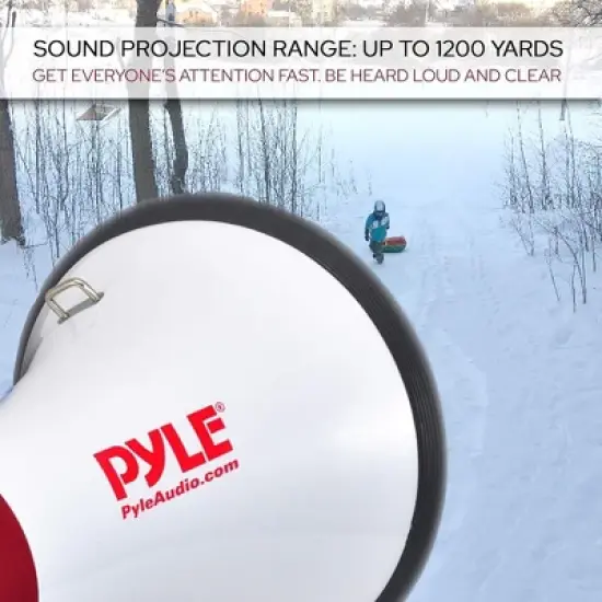 Bluetooth Megaphone for Events with Siren, Wireless Audio Streaming, Compact Design, Compatible with All Devices image {3}