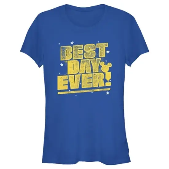 Junior's Mickey & Friends Distressed Best Day Ever T-Shirt image {3}