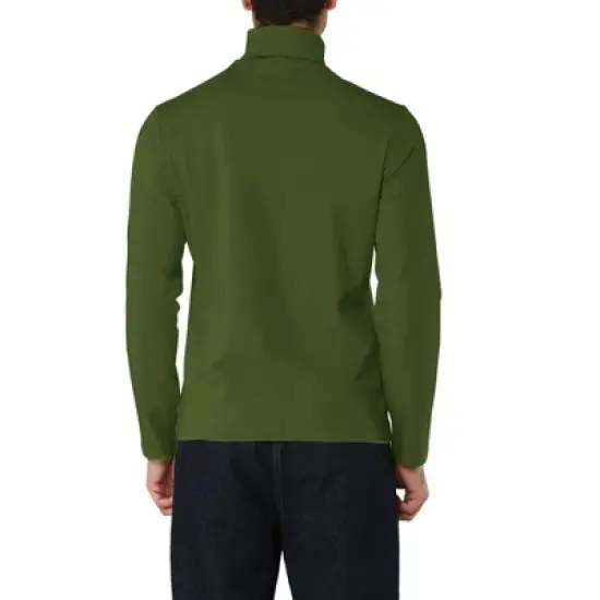 Lars Amadeus Men's Pullover Turtle Neck Long Sleeves Stretchy Slim Fit Tops image {2}