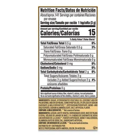 Coffee mate Hazelnut Creamer Powder, 15oz Plastic Bottle image {2}