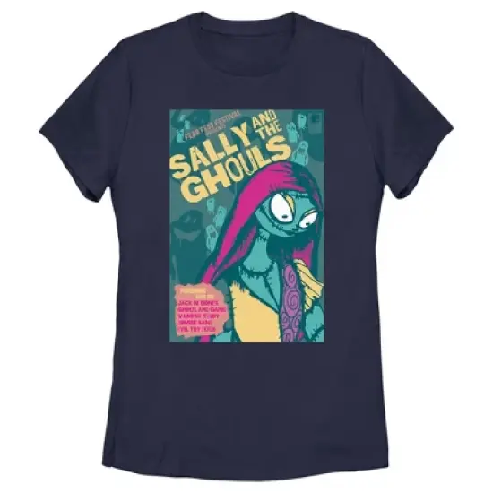 Women's The Nightmare Before Christmas Sally and the Ghouls Festival Poster T-Shirt image {3}