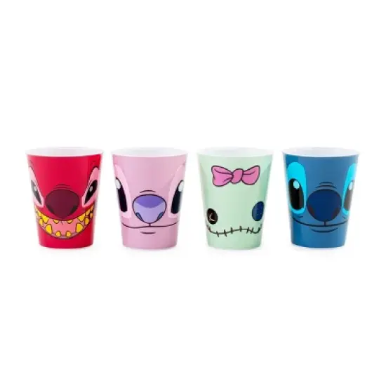 Silver Buffalo Disney Lilo & Stitch 4-Piece Plastic Mini Cup Set | Each Holds 1.5 Ounces image {8}