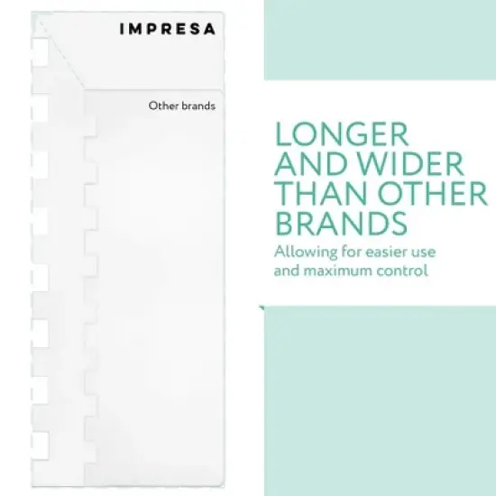 Impresa 11.5" Tall Clear Acrylic Icing Frosting Stripes Comb Large Cake Smoother Scraper with Patterned Edge for Cake Decorating image {4}