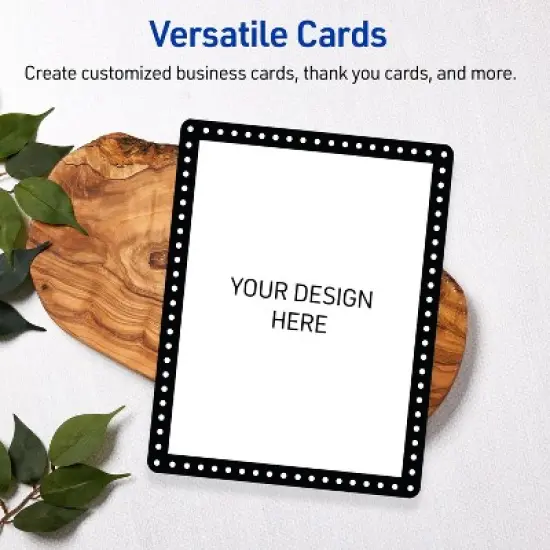 Avery 4.25" x 5.5" Cards, Black and White Polka Dots, 20 ct image {5}