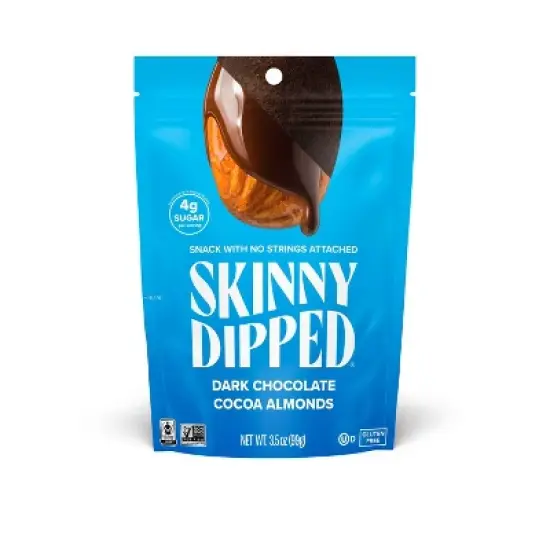 SkinnyDipped Dark Chocolate Candy Cocoa Almonds - 3.5oz image {7}