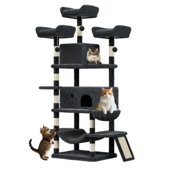 Large Multi-Level Cat Tree 68.5 Inches Heavy Duty Cat Tower for Indoor Large Cats 20 lbs+ image {9}