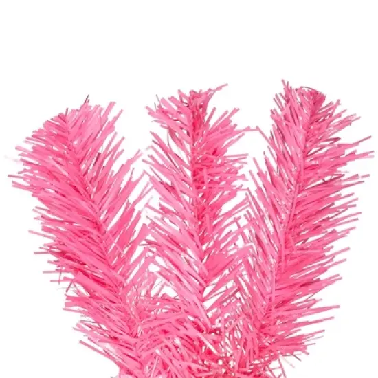 Northlight Artificial Tinsel Christmas Tree - 3' - Pink - Unlit image {4}