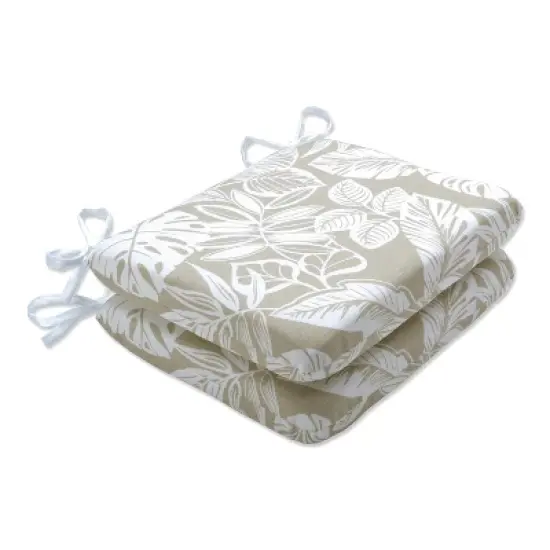 Set of 2 Delray Outdoor/Indoor Rounded Corners Seat Cushions - Pillow Perfect image {5}