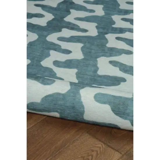 Odessa Washable Outdoor Rug Aqua/Green - Linon image {4}