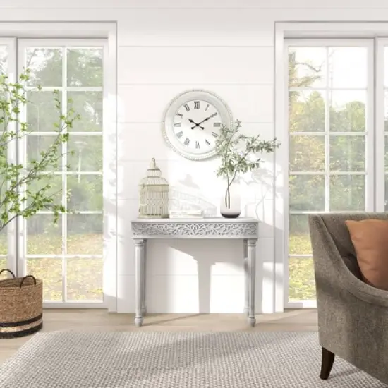 Farmhouse Mango Wood Console Table - Olivia & May image {13}