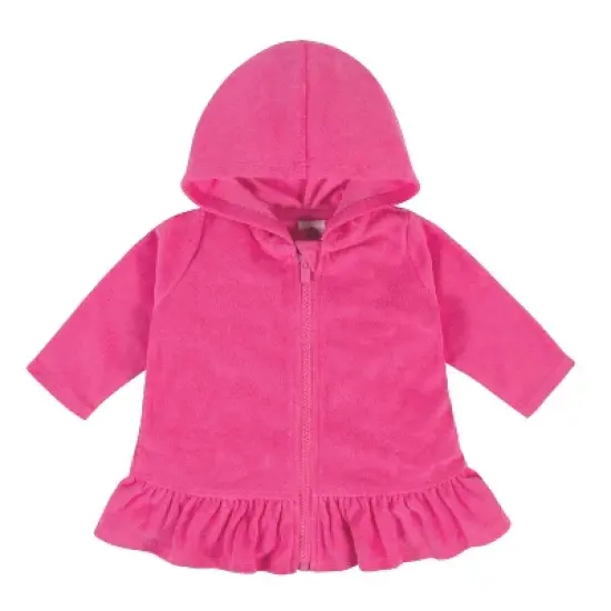 Gerber Baby and Toddler Girls' Swim Zipper Hoodie Terry Coverup image {9}