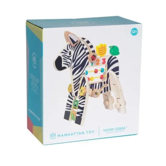 Manhattan Toy Safari Zebra Wooden Toddler Activity Toy image {6}
