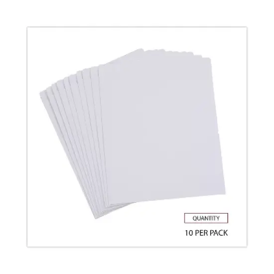 Universal Slash-Cut Pockets for Three-Ring Binders Jacket Letter 11 Pt. White 10/Pack 61687 image {3}