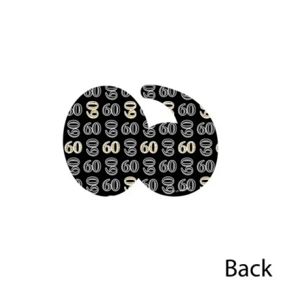 Big Dot of Happiness Adult 60th Birthday - Gold - Decorations DIY Party Essentials - Set of 20 image {2}