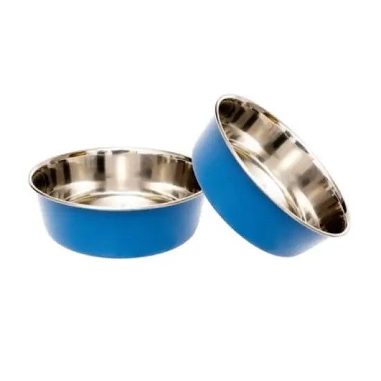 Country Living Set of 2 Heavy Gauge Stainless Steel Dog Bowls - Non-Skid, Durable & Rust-Resistant image {4}