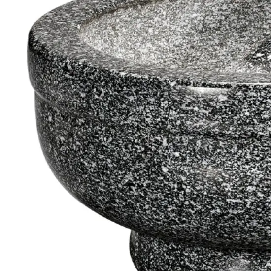 Cilio, Granite Mortar and Pestle, 6.75" round x 2.25" deep, natural green, image {3}