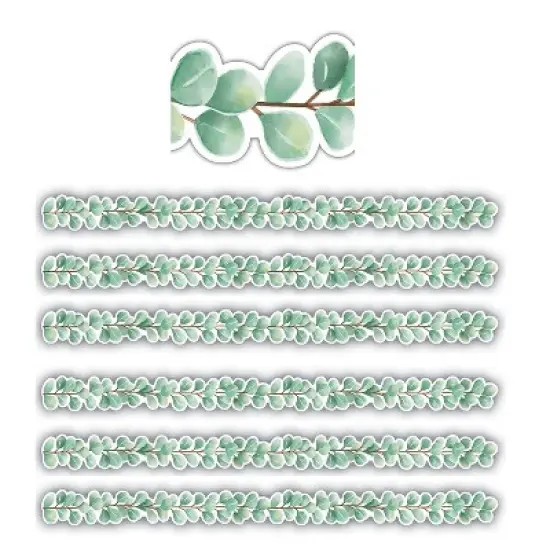 Teacher Created Resources 35' x 2-3/4" Die Cut Border Trim Eucalyptus 35 Feet/Pack 6 Packs image {2}