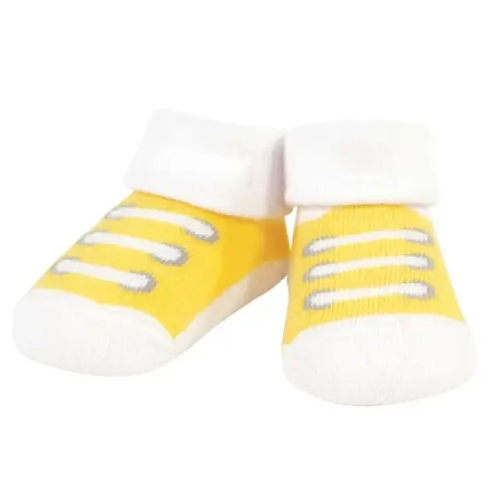 Hudson Baby Infant Boy Cotton Bib and Sock Set, Bananas, One Size image {3}