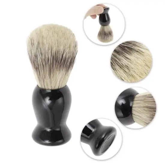 Unique Bargains Durable Shaving Brush 4.02"x1.38" Black 1 Pc image {2}