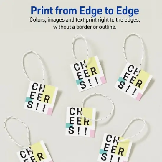 Avery Square Tags with String, 1.5" x 1.5", 200 White Tags (22849) image {3}