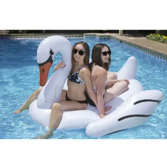 Poolmaster Jumbo Swan Swimming Pool Float Rider image {7}