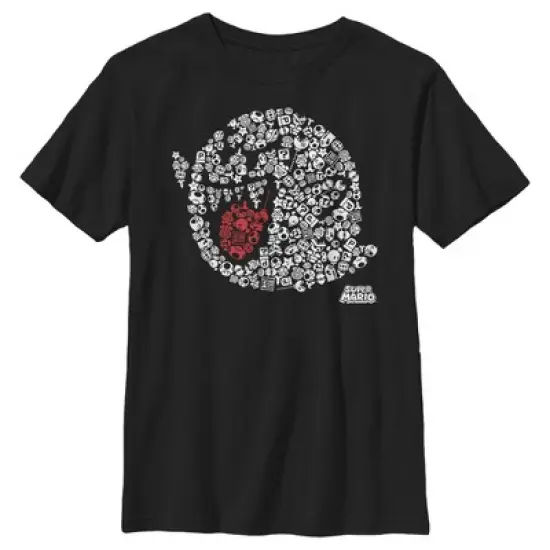 Boy's Nintendo Super Mario Boo Ghost Mosaic T-Shirt image {4}