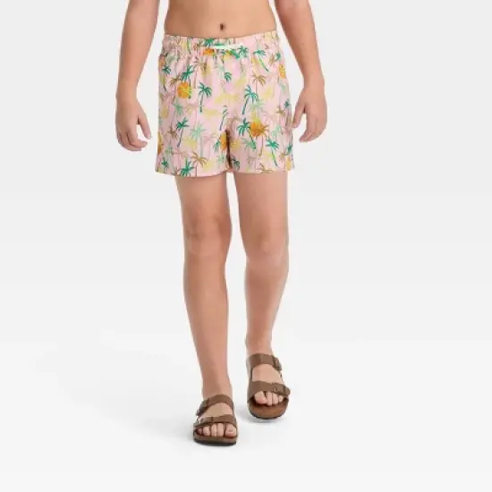 Boys' Palm Tree Swim Shorts - art class&trade; Pink image {3}