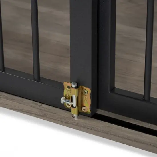 YOOCOZZ 44'' Heavy Duty Large Dog Crate, with Lockable Wheels, Wooden Dog Crate Dog Kennel, End Table Crate with Double layer storage-Gray image {6}