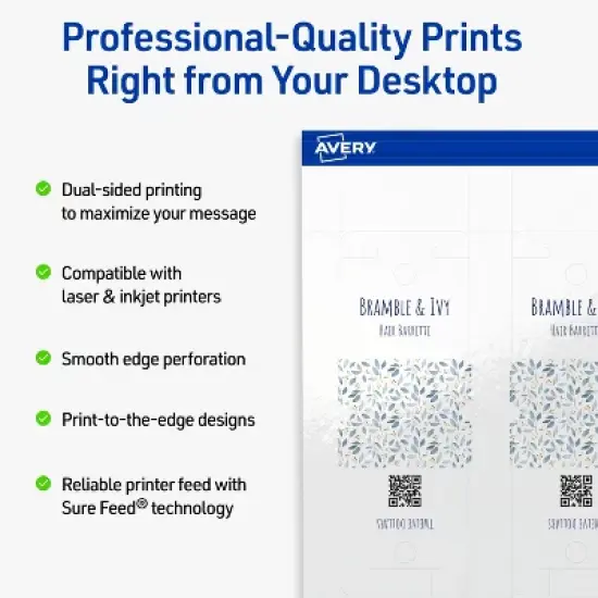 Avery Rounded Foldover Tags, 1-1/2" x 2-1/8", Glossy White, 200 Total image {1}