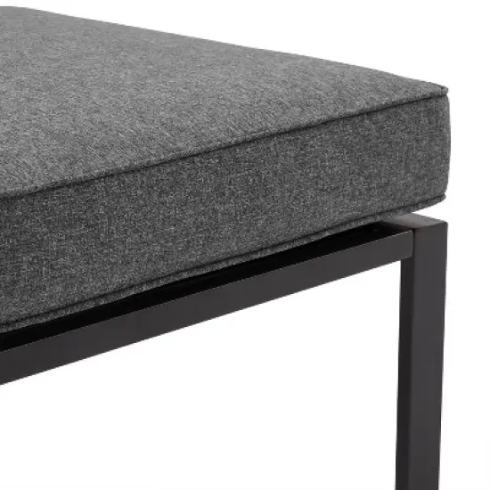 Clark Outdoor Steel Right Side Loveseat Charcoal/Matte Black - Crosley image {8}
