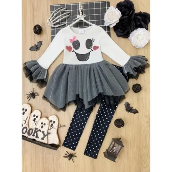 Girls It's A Boo Thing Tutu Tunic & Legging Set - Mia Belle Girls image {4}